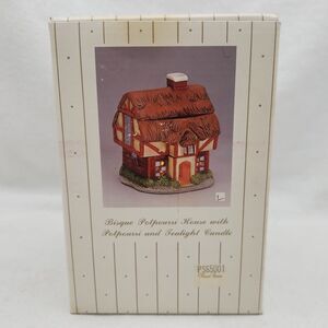 House Cottage Potpourri Candle Holder Karen Carson Creations Bisque 3 Story VTG